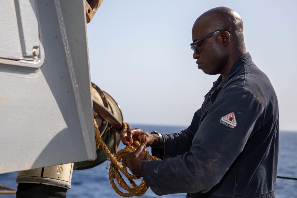 The USS Bainbridge is on a scheduled deployment in the U.S. Naval Forces Europe area of operations, employed by U.S. Sixth Fleet to defend U.S., Allied and Partner interests.