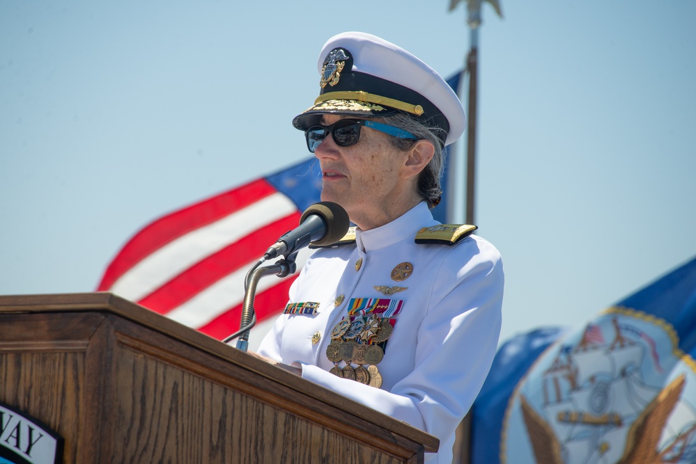 MESG 1 holds a Retirement Ceremony in Honor of Cmdr. Erin A. Griffith aboard USS Midway (CV 41) Museum in San Diego