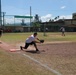 U.S. Navy Sailors from Abraham Lincoln, Gridley participate in a softball game during RIMPAC 2022