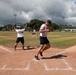 U.S. Navy Sailors from Abraham Lincoln, Gridley participate in a softball game during RIMPAC 2022