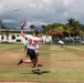 U.S. Navy Sailors from Abraham Lincoln, Gridley participate in a softball game during RIMPAC 2022