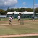 U.S. Navy Sailors from Abraham Lincoln, Gridley participate in a softball game during RIMPAC 2022