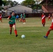 U.S. Navy Sailors from Abraham Lincoln participate in a soccer game against Peruvian sailors during RIMPAC 2022