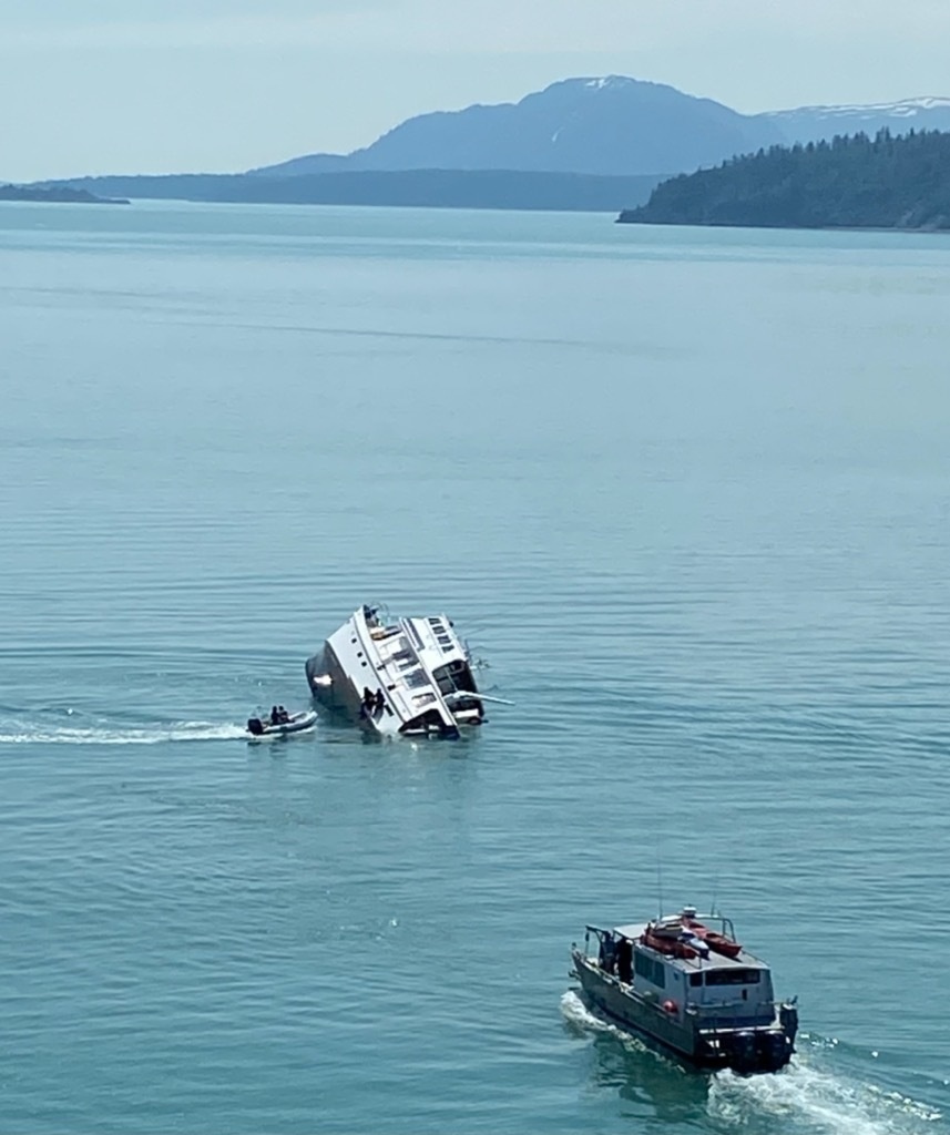 Coast Guard, good Samaritan rescue 4 from capsized boat in Glacier Bay National Park, Alaska