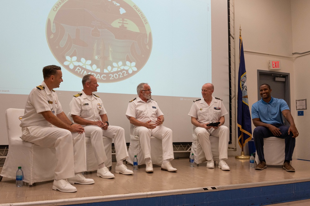 Speakers participate in a NCAGS symposium during RIMPAC 2022