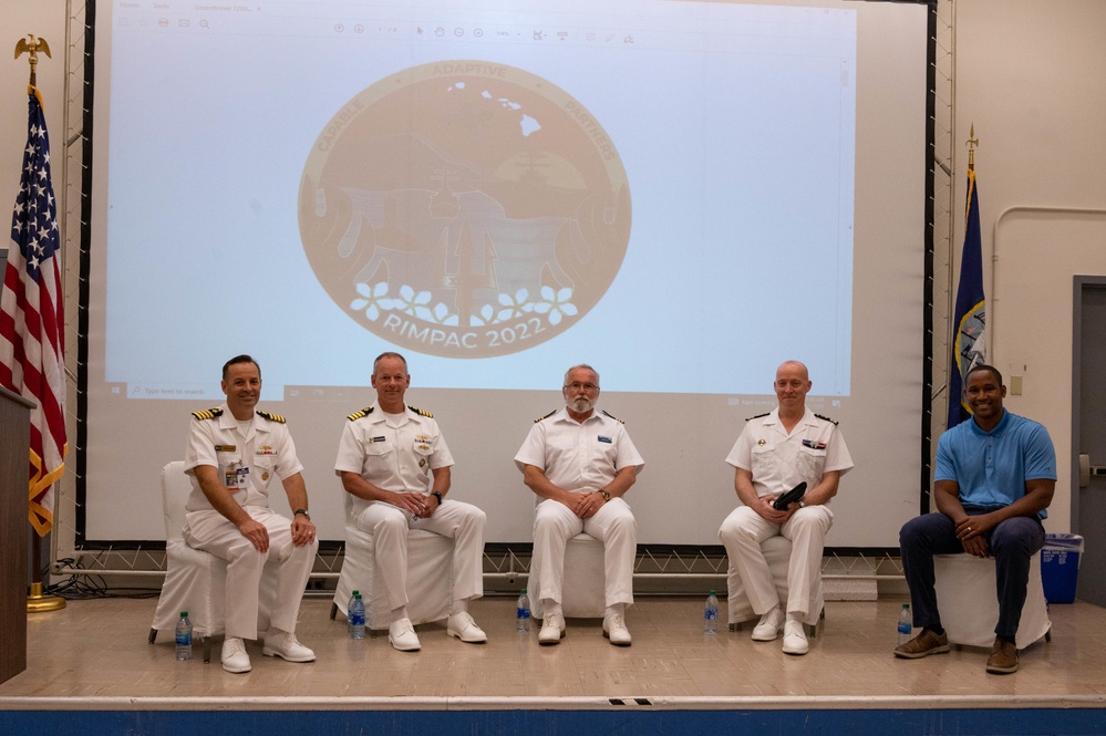 Speakers participate in a NCAGS symposium during RIMPAC 2022