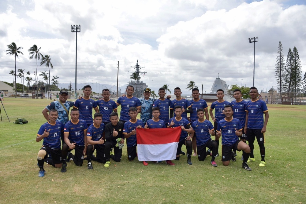 RIMPAC 2022: Indonesian Navy vs Chilean Navy Soccer Match