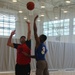 USS Abraham Lincoln, CNS Almirante Lynch compete in a basketball game during RIMPAC 2022