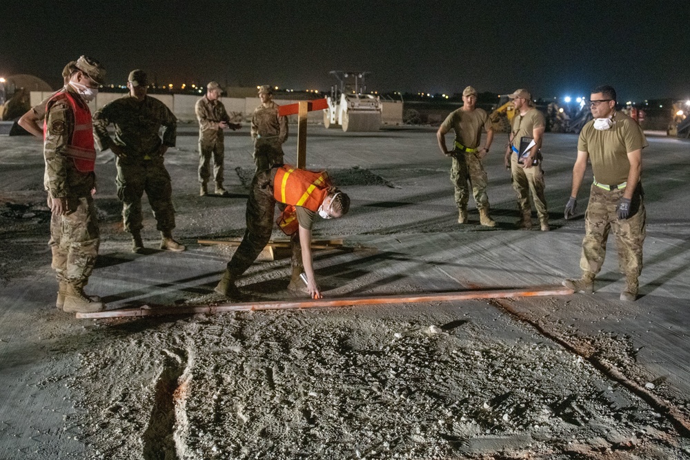 Civil Engineers Hold Flight Line Repair Exercise