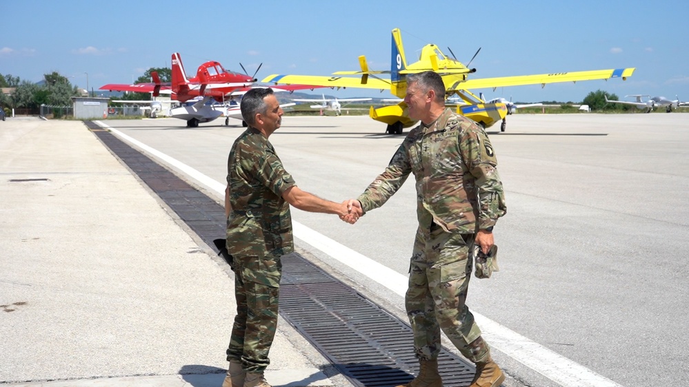 Commander of the 101st Airborne Division (Air Assault) travels to Greece to observe the port operations