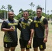 U.S. Navy Sailors from Abraham Lincoln, Fitzgerald compete in a soccer game during RIMPAC 2022