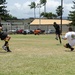 U.S. Navy Sailors from Abraham Lincoln, Fitzgerald compete in a soccer game during RIMPAC 2022