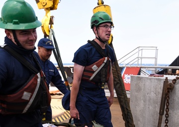 U.S. Coast Guard Oak crew trains enroute to Exercise Argus