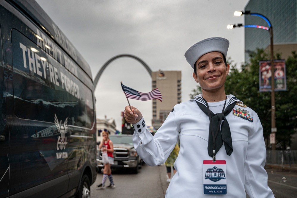 Navy Recruiters Participate in 139th America’s Birthday Parade