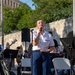 Fort Sam's Own 323d Army Band and the 78th Army Reserve Band perform together at the Alamo