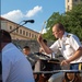 Fort Sam's Own 323d Army Band and the 78th Army Reserve Band perform together at the Alamo