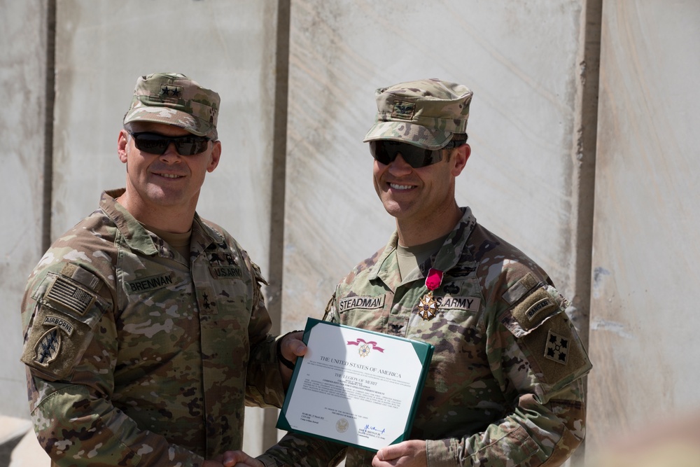 1st Stryker Brigade Combat Team, 4th Infantry Division, Transfer Of Authority Ceremony to 1st Brigade Combat Team, 10th Mountain Division, May 27, 2022, at Erbil Air Base, Iraq.