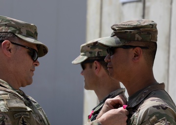 1st Stryker Brigade Combat Team, 4th Infantry Division, Transfer Of Authority Ceremony to 1st Brigade Combat Team, 10th Mountain Division, May 27, 2022, at Erbil Air Base, Iraq.
