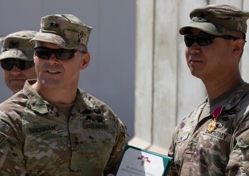 1st Stryker Brigade Combat Team, 4th Infantry Division, Transfer Of Authority Ceremony to 1st Brigade Combat Team, 10th Mountain Division, May 27, 2022, at Erbil Air Base, Iraq.