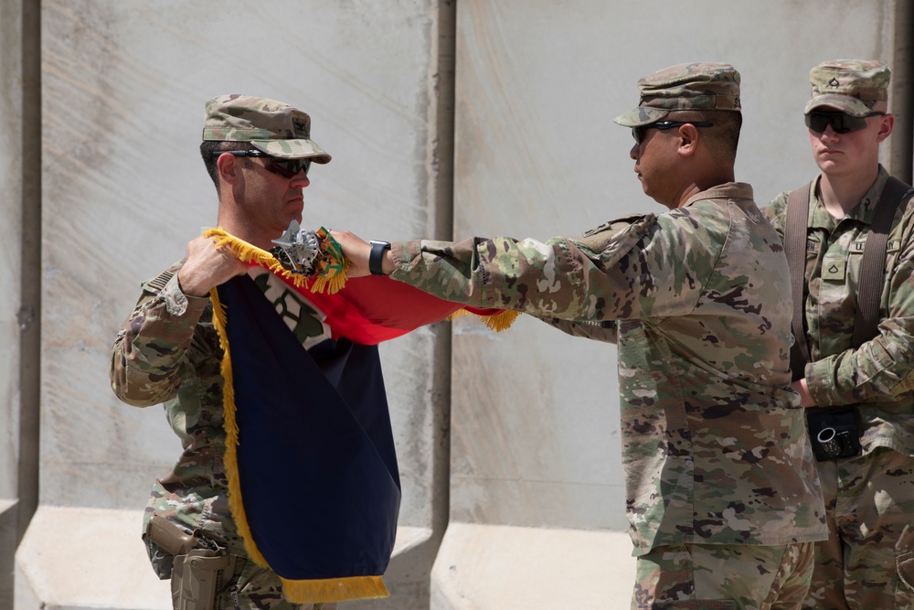 1st Stryker Brigade Combat Team, 4th Infantry Division, Transfer Of Authority Ceremony to 1st Brigade Combat Team, 10th Mountain Division, May 27, 2022, at Erbil Air Base, Iraq.