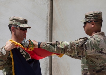 1st Stryker Brigade Combat Team, 4th Infantry Division, Transfer Of Authority Ceremony to 1st Brigade Combat Team, 10th Mountain Division, May 27, 2022, at Erbil Air Base, Iraq.