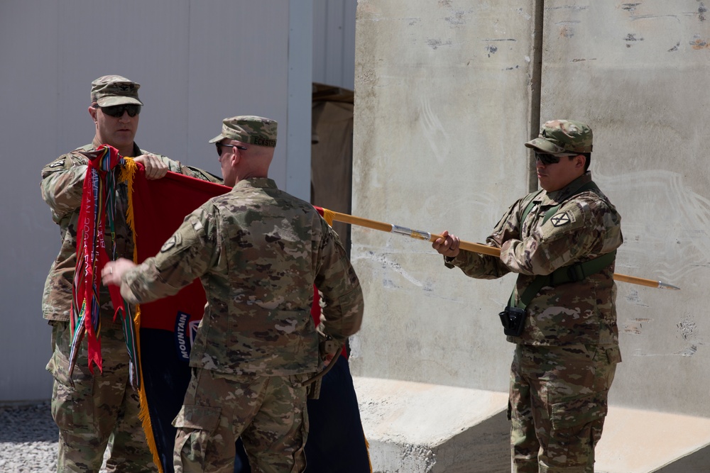 1st Stryker Brigade Combat Team, 4th Infantry Division, Transfer Of Authority Ceremony to 1st Brigade Combat Team, 10th Mountain Division, May 27, 2022, at Erbil Air Base, Iraq.