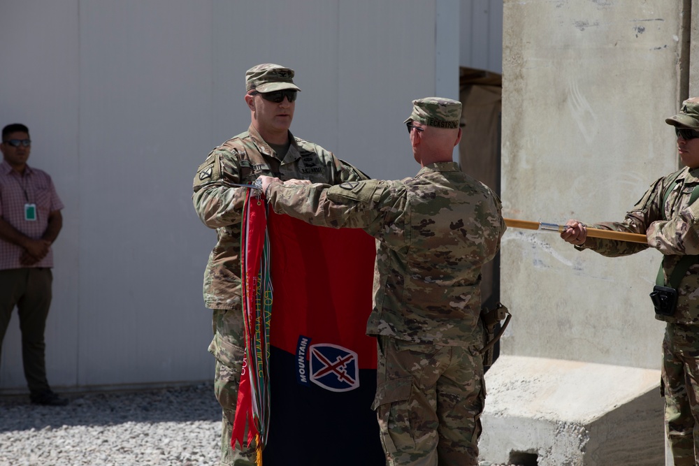 1st Stryker Brigade Combat Team, 4th Infantry Division, Transfer Of Authority Ceremony to 1st Brigade Combat Team, 10th Mountain Division, May 27, 2022, at Erbil Air Base, Iraq.