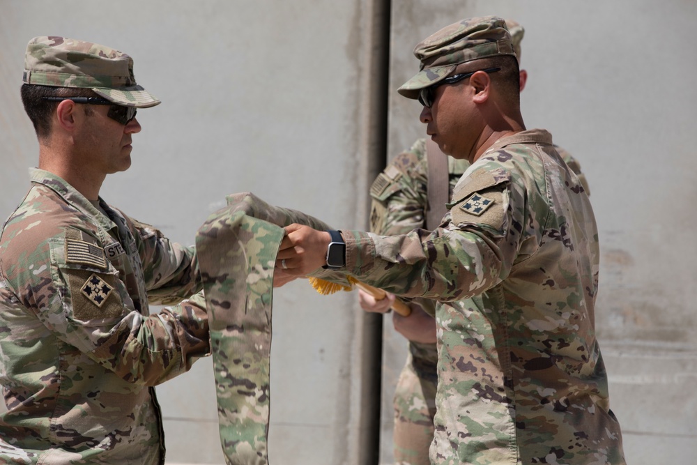 1st Stryker Brigade Combat Team, 4th Infantry Division, Transfer Of Authority Ceremony to 1st Brigade Combat Team, 10th Mountain Division, May 27, 2022, at Erbil Air Base, Iraq.