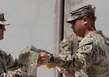 1st Stryker Brigade Combat Team, 4th Infantry Division, Transfer Of Authority Ceremony to 1st Brigade Combat Team, 10th Mountain Division, May 27, 2022, at Erbil Air Base, Iraq.