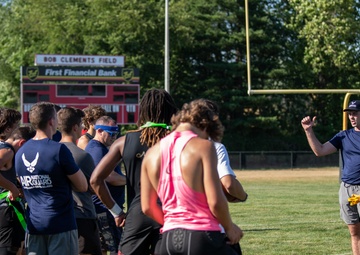 Airmen participate in local flag-football event