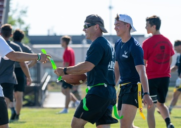 Airmen participate in local flag-football event