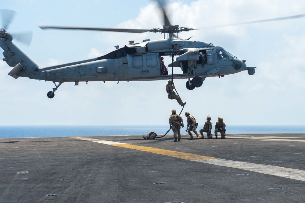 The Harry S. Truman Carrier Strike Group is on a scheduled deployment in the U.S. Naval Forces Europe area of operations, employed by U.S. Sixth Fleet to defend U.S., allied and partner interests.