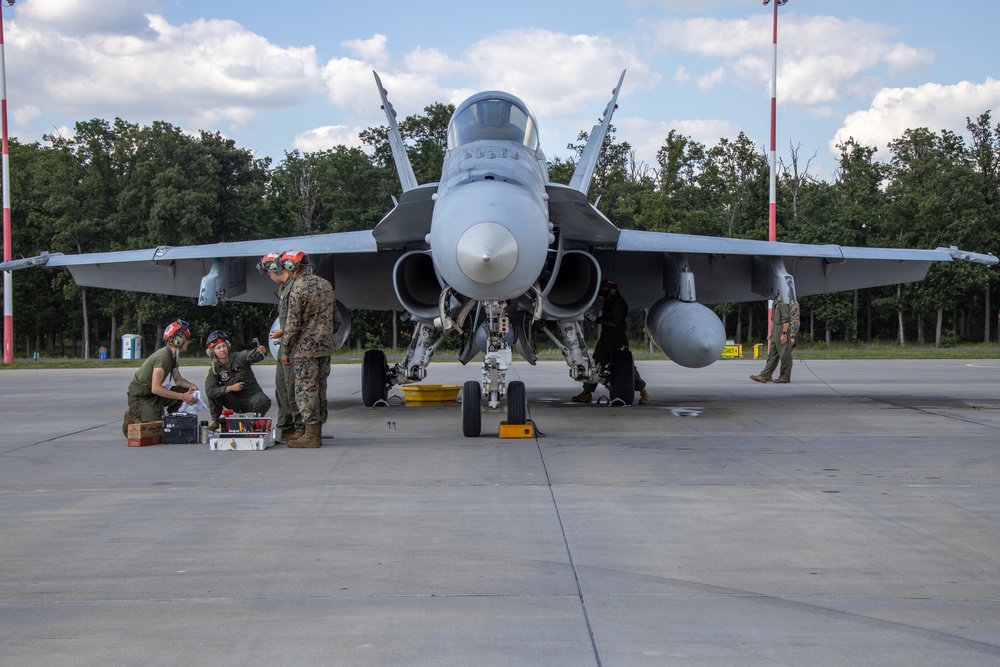 Marine Fighter Attack Squadron 323 Takes Flight in Poland