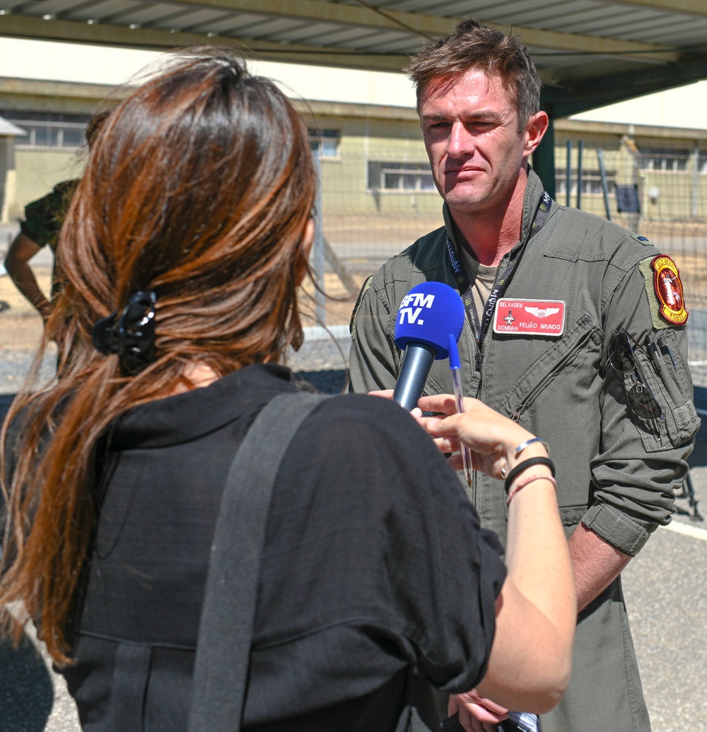 480th Fighter Squadron Pilot engages with international media at Real Thaw 2022