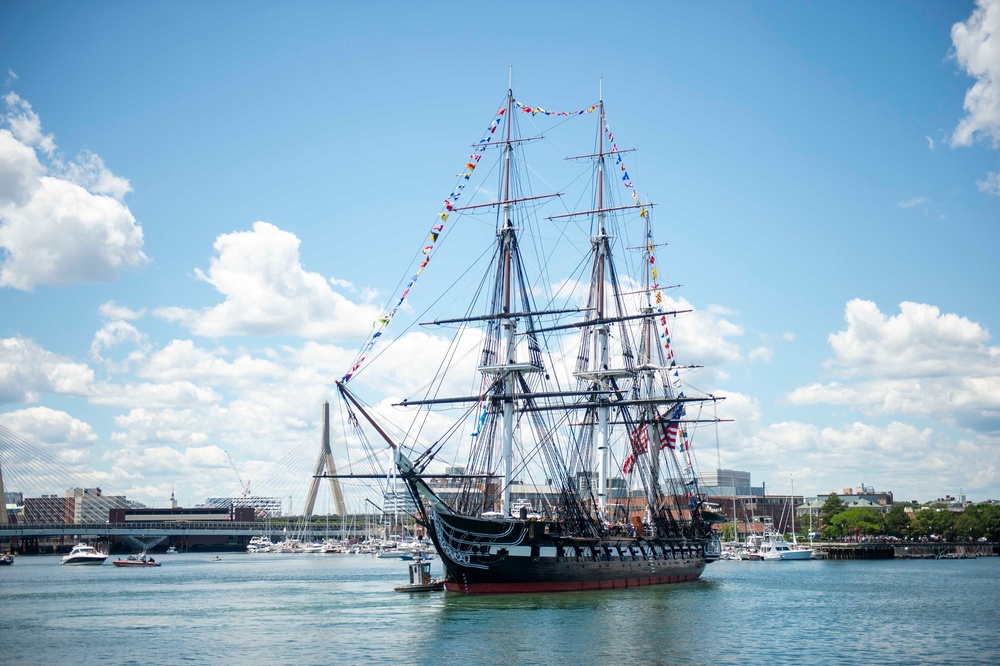 USS Constitution goes underway in celebration of Independence Day