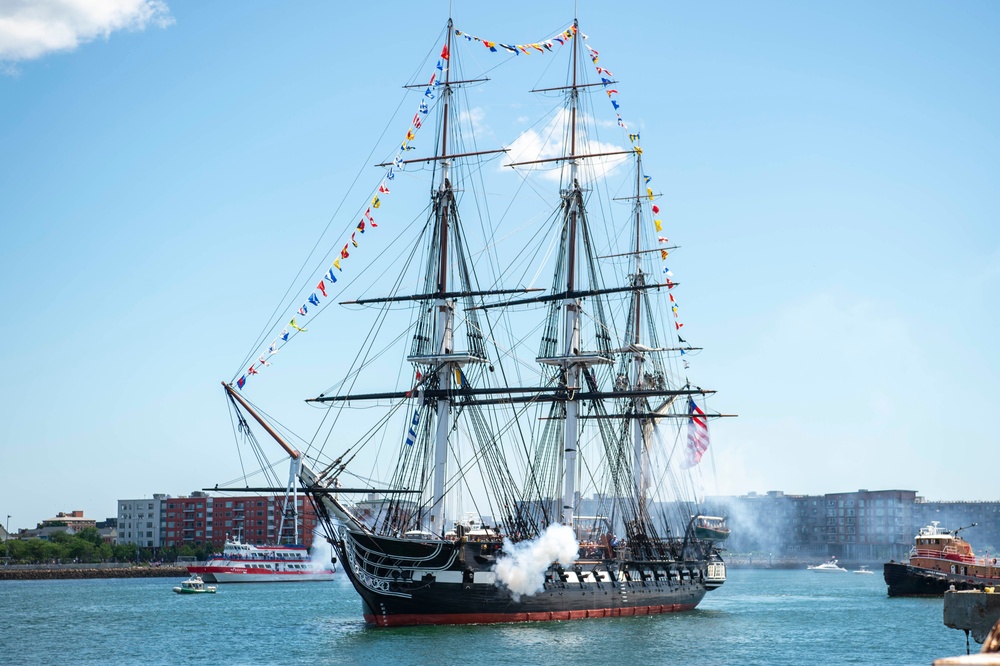 USS Constitution goes underway in celebration of Independence Day