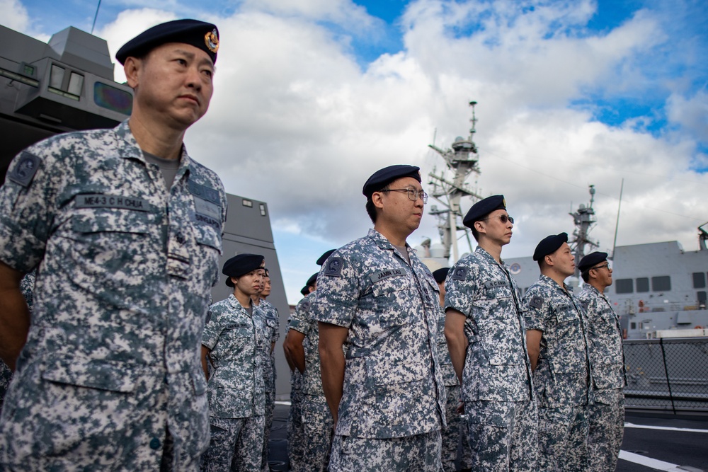 RIMPAC 2022 Colors aboard RSS Intrepid