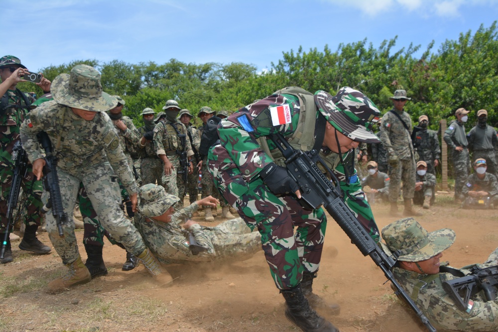 Partner Nation Marines participate in Urban Territory Combat Drills during RIMPAC 2022