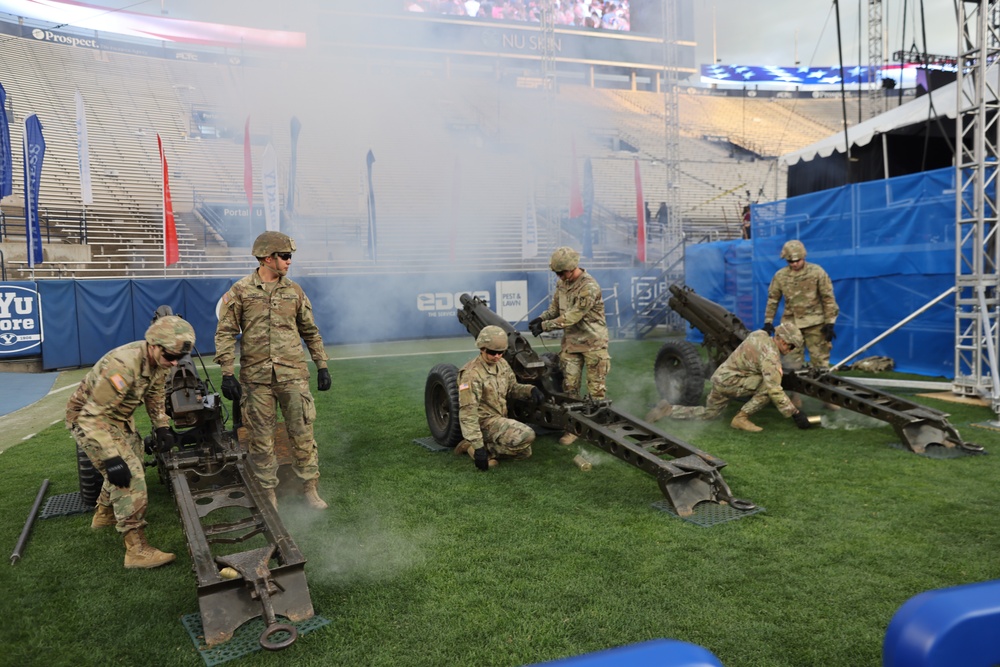 Utah National Guard howitzers start Stadium of Fire with a bang