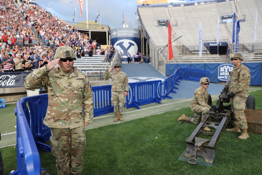 Utah National Guard Howitzers start Stadium of Fire with a bang