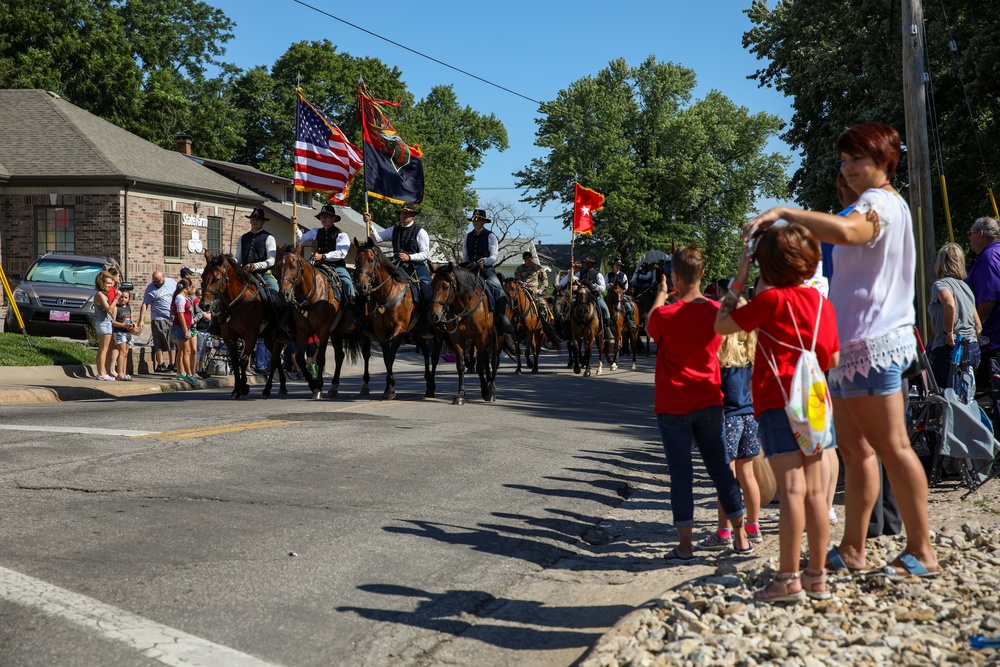 1st Infantry Division Marches in Local Fourth of July Parade