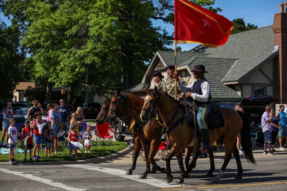 1st Infantry Division Marches in Local Fourth of July Parade