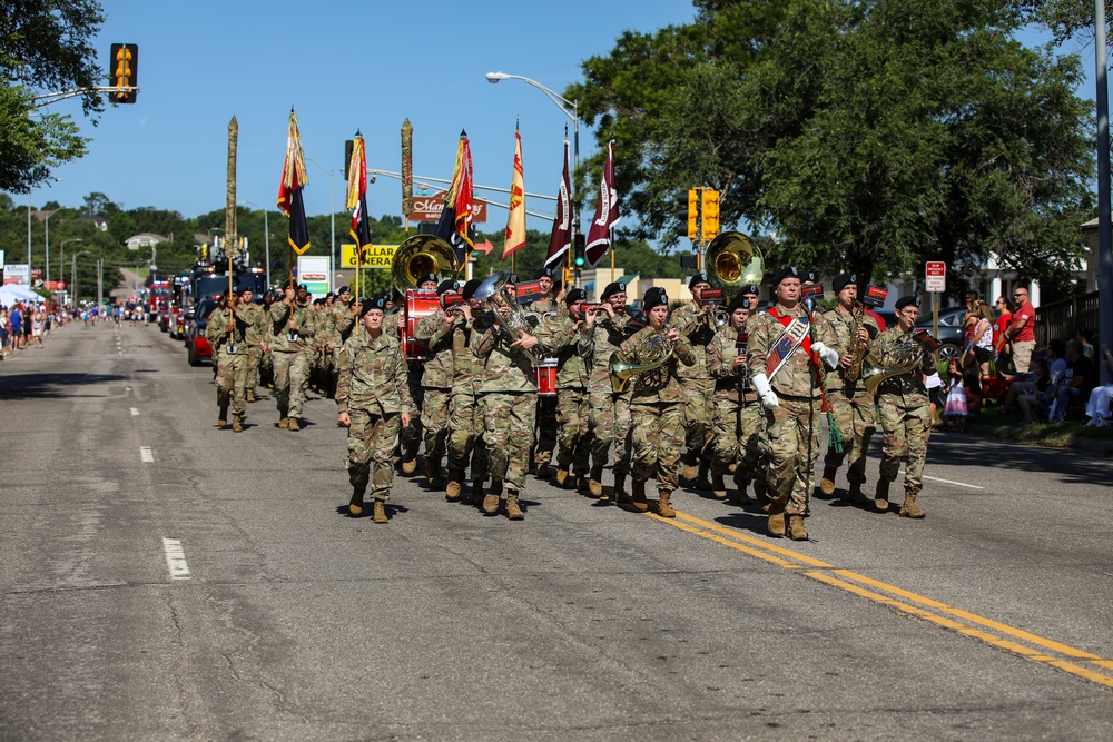 1st Infantry Division Marches in Local Fourth of July Parade