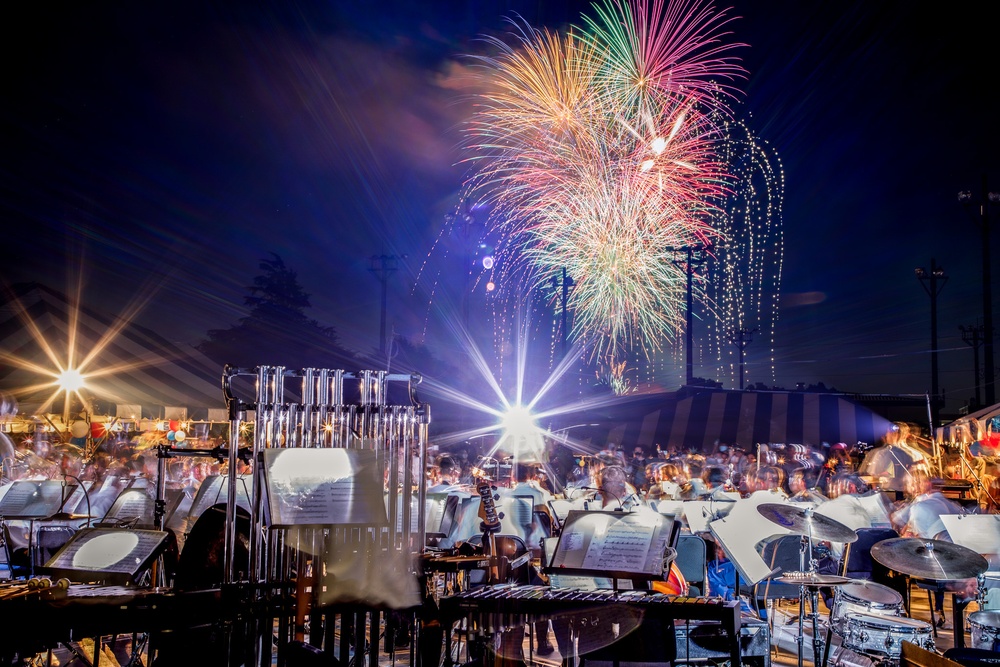 Fireworks at Independence Day Celebration in CAMP ZAMA, JAPAN, on Jul 2, 2022