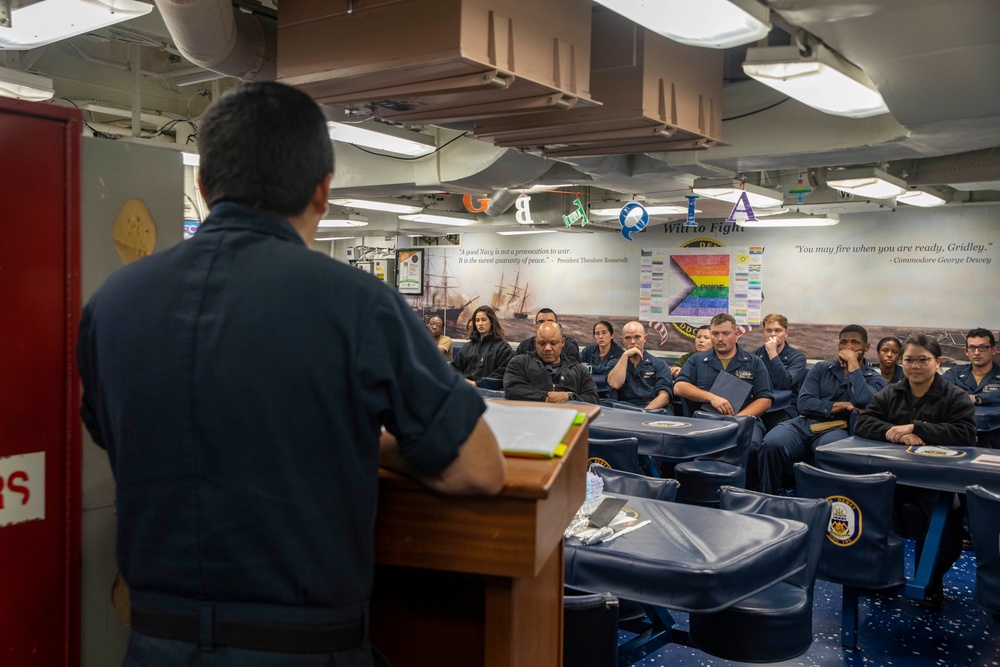 Sailors Aboard USS Dewey (DDG 105) Celebrate Pride Month