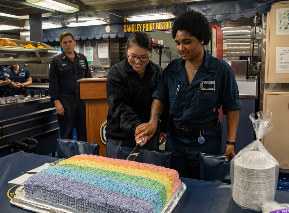 Sailors Aboard USS Dewey (DDG 105) Celebrate Pride Month