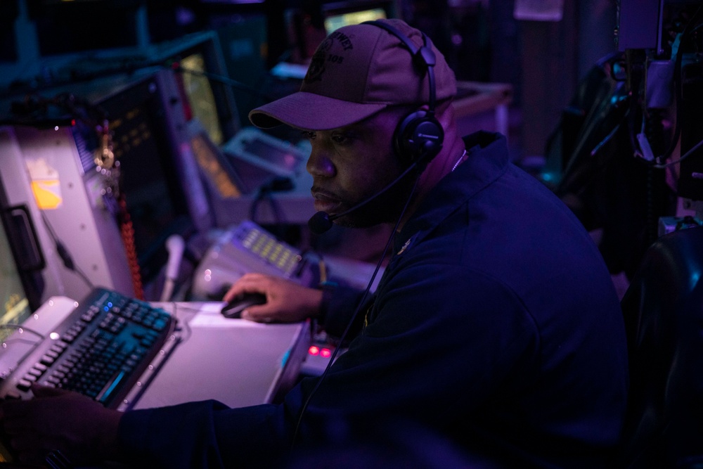 Sailors Stand Watch Aboard USS Dewey (DDG 105)