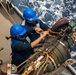 Sailors Aboard USS Dewey (DDG 105) Conduct Replenishment-at-Sea with USNS Cesar Chavez (T-AKE-14)