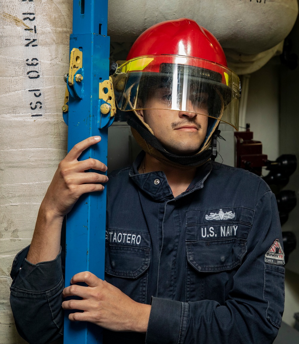 Sailors Conduct Damage Control Drill Aboard USS Dewey (DDG 105)