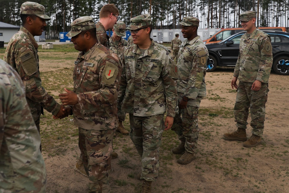 1st Infantry Division Artillery Soldiers promote in Latvia